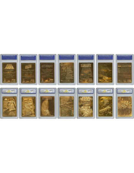 Tarjetas de Oro Star Wars 1996 Conjunto Completo 7 GEM-Mint 10