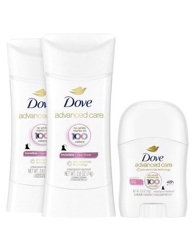 Desodorante Antitranspirante Dove Mujeres 2x73.93g + Viaje 14.17g