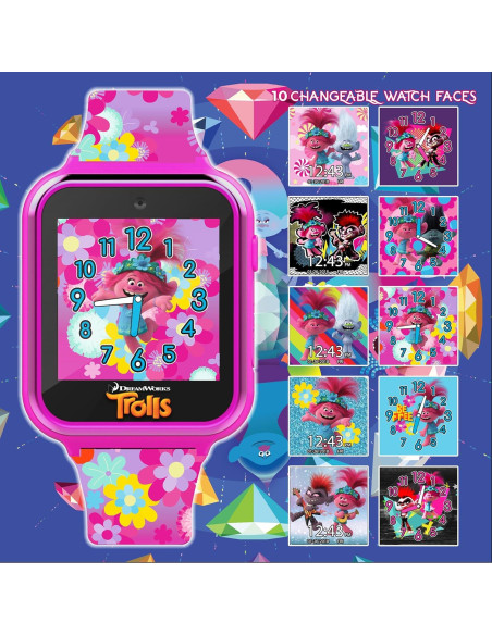 Reloj Inteligente para Niños Accutime Trolls con Cámara y Juegos