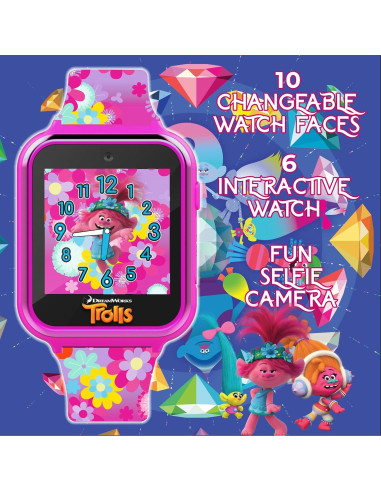 Reloj Inteligente para Niños Accutime Trolls con Cámara y Juegos