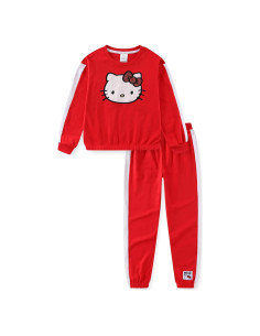 Conjunto Sudadera y Pantalones Hello Kitty Niñas Talla 5 Rojo