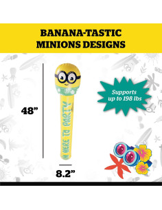Noodle de Piscina Inflable BigMouth Minions 121.9 cm Amarillo 2