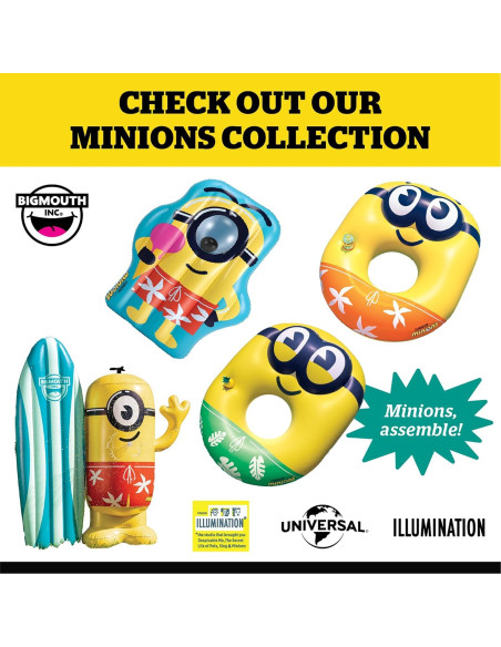 Noodle de Piscina Inflable BigMouth Minions 121.9 cm Amarillo