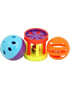 Juguetes para Aves Bonka 1195 - 3 Pelotas Sonajero para Mascotas 2