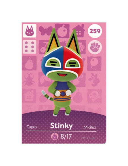 Tarjeta Amiibo Stinky 259/300 Animal Crossing Nintendo