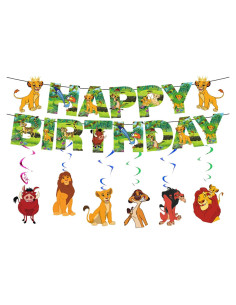 Suministros de Fiesta Rey León 12 Piezas Decoración Cumpleaños