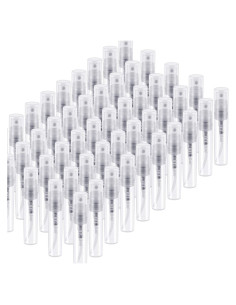 50 Mini Atomizadores de Perfume Thyores 3ml Plástico Transparente