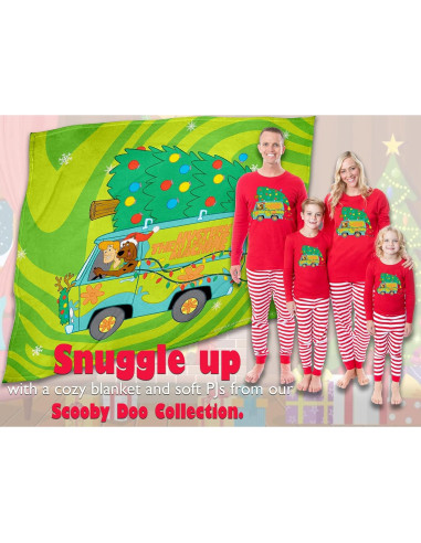 Manta Scooby-Doo Navidad 127x152 cm Intimo Suave