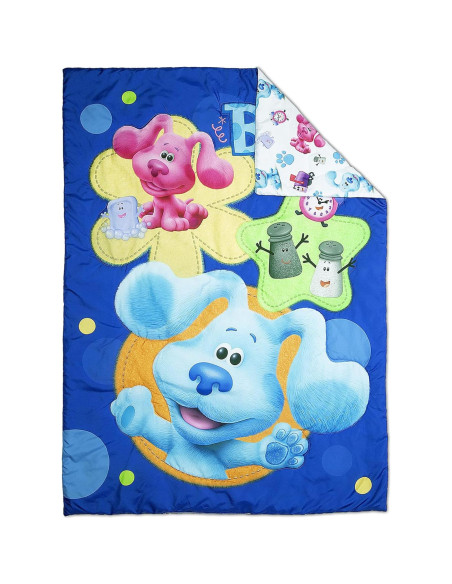 Juego de Ropa de Cama 4 Piezas Blues Clues Azul Reversible