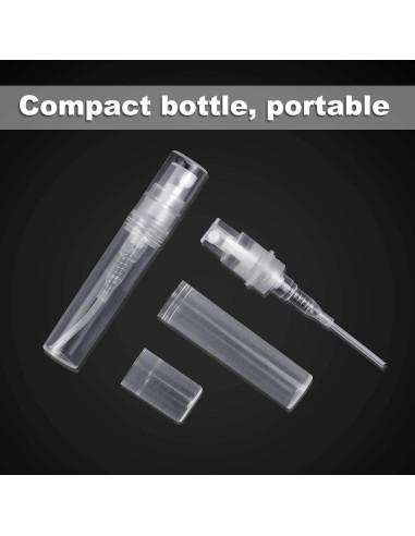50 Mini Atomizadores de Perfume Thyores 3ml Plástico Transparente