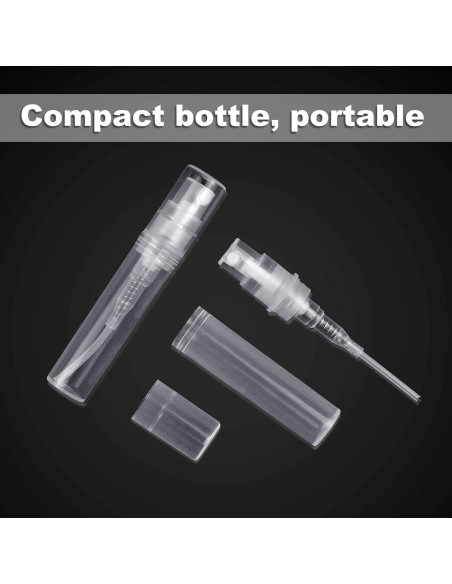 50 Mini Atomizadores de Perfume Thyores 3ml Plástico Transparente