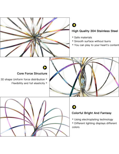 Anillo de Flujo Antiestrés Spinner Jishi 3D para Niños y Adultos