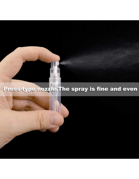 50 Mini Atomizadores de Perfume Thyores 3ml Plástico Transparente