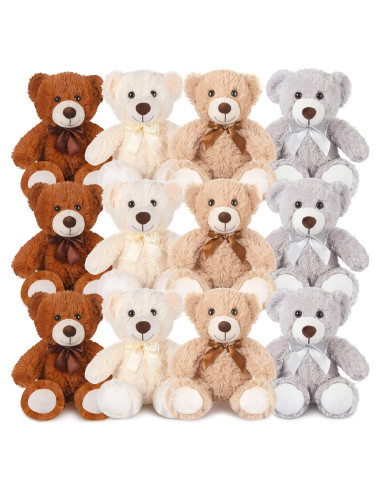 Pack 12 Osos de Peluche Zhanmai 35 cm Suaves y Abrazables