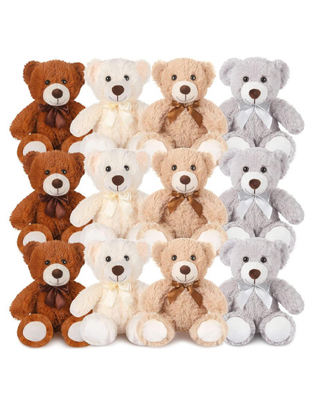 Pack 12 Osos de Peluche Zhanmai 35 cm Suaves y Abrazables