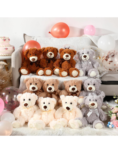 Pack 12 Osos de Peluche Zhanmai 35 cm Suaves y Abrazables