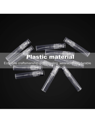 50 Mini Atomizadores de Perfume Thyores 3ml Plástico Transparente