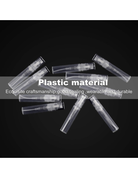 50 Mini Atomizadores de Perfume Thyores 3ml Plástico Transparente