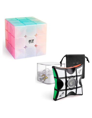 Cubo Rápido D-FantiX QY Toys Guerrero W 3x3 y Spinner 1x3x3
