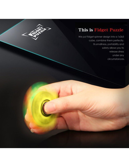 Cubo Rápido D-FantiX QY Toys Guerrero W 3x3 y Spinner 1x3x3