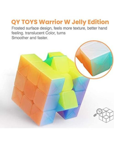 Cubo Rápido D-FantiX QY Toys Guerrero W 3x3 y Spinner 1x3x3