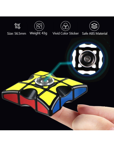 Cubo Rápido D-FantiX QY Toys Guerrero W 3x3 y Spinner 1x3x3