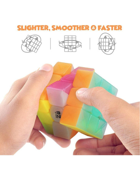 Cubo Rápido D-FantiX QY Toys Guerrero W 3x3 y Spinner 1x3x3