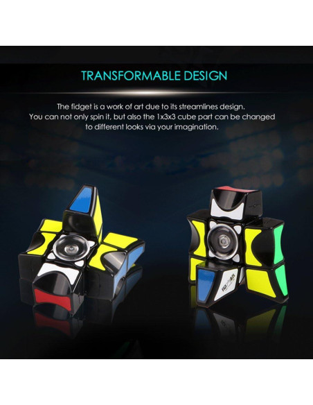 Cubo Rápido D-FantiX QY Toys Guerrero W 3x3 y Spinner 1x3x3