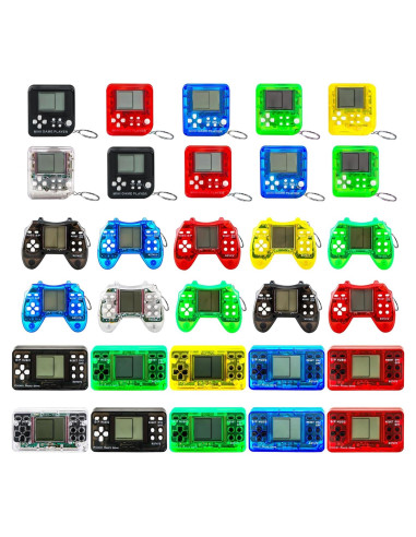 30 Llaveros Mini de Videojuego para Fiesta - 3 Estilos