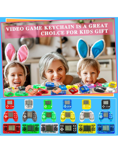 30 Llaveros Mini de Videojuego para Fiesta - 3 Estilos