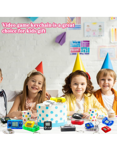 30 Llaveros Mini de Videojuego para Fiesta - 3 Estilos