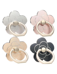 Soporte de Anillo para Teléfono Celular Geettcaifu 4 Pcs Flor