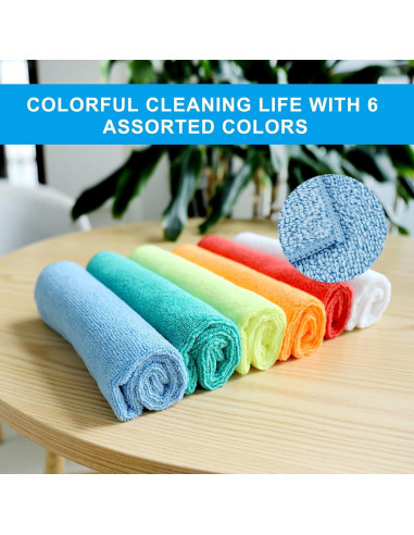 Paquete de 12 Paños de Microfibra Tricol Clean 40x40 cm