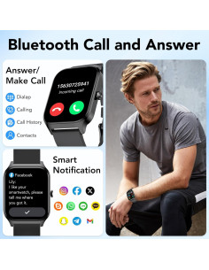 Reloj Inteligente CASCHO P125 Negro 1.85" HD Fitness Bluetooth 2