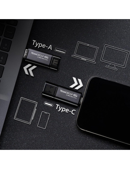 TEAMGROUP X1 MAX 128GB USB 3.2 Doble Interfaz Tipo A y C