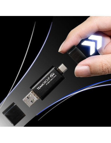 TEAMGROUP X1 MAX 128GB USB 3.2 Doble Interfaz Tipo A y C
