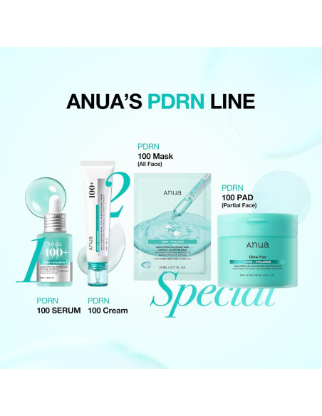 Máscara Facial ANUA PDRN con Ácido Hialurónico 10EA