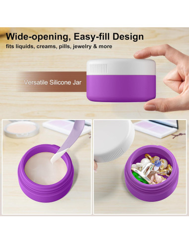 Quatish 19 Pack Botellas de Viaje Silicona A Prueba de Fugas