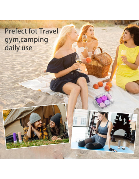 Quatish 19 Pack Botellas de Viaje Silicona A Prueba de Fugas