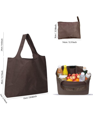 Bolsas de Compras Reutilizables Evohyah Grande Marrón 22.68 kg