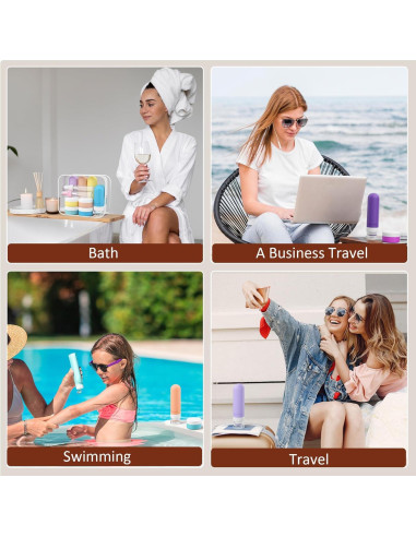 Quatish 19 Pack Botellas de Viaje Silicona A Prueba de Fugas