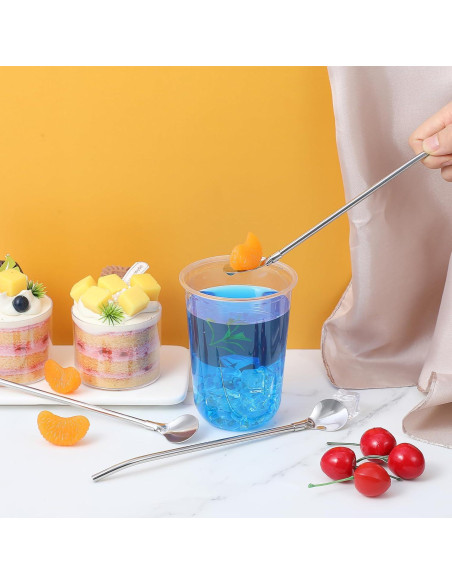 Juego de 6 Cucharas Pajitas de Acero Inoxidable BOHUIZ