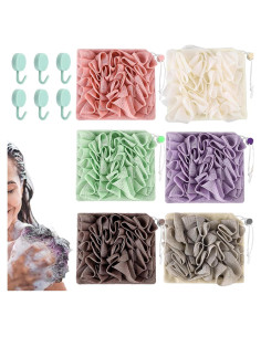 Combo 6 Esponjas Loofah 2 en 1 LZDGCC para Ducha
