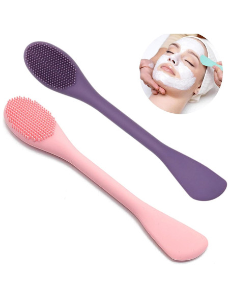 Brocha Facial de Silicona Shenzhen Sigrid 17.27cm Rosa/Púrpura