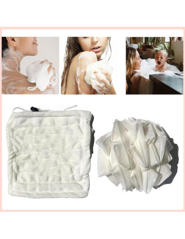 Combo 6 Esponjas Loofah 2 en 1 LZDGCC para Ducha