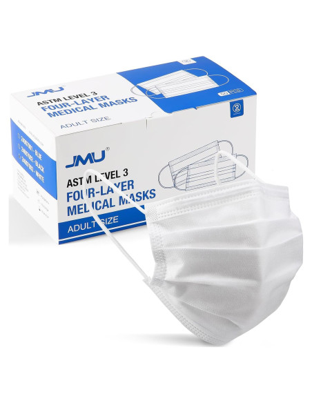 Mascarillas Desechables JMU 50 Unidades 4 Capas ASTM Nivel 3