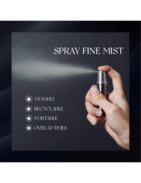 Atomizador de Perfume Recargable AricizBeauty 5ml Dorado Rosado