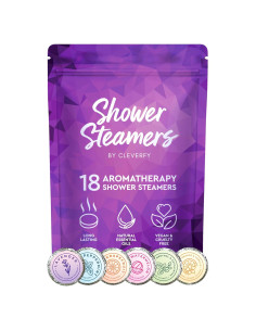 Pastillas de Vapor para Ducha Aromaterapia Cleverfy - 18 Tabletas MultiAroma
