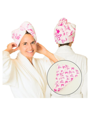 Set de 2 Toallas de Microfibra para el Cabello Barbie