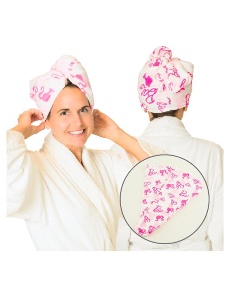 Set de 2 Toallas de Microfibra para el Cabello Barbie